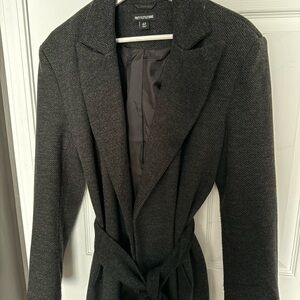 Women's Gray Belted Coat